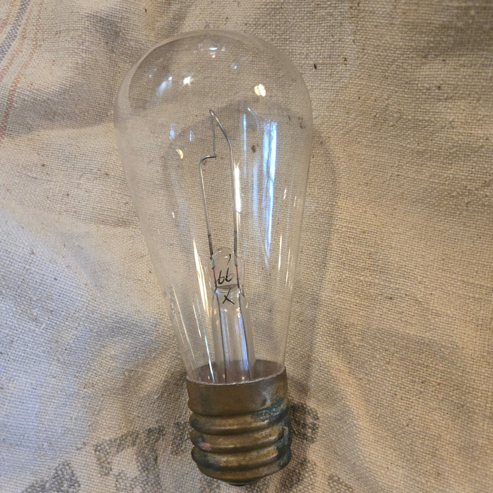 VTG Westinghouse Mazda Street Light Bulb 1915 Clear Glass Brass Base Antique USA - Picture 2 of 9